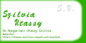 szilvia utassy business card